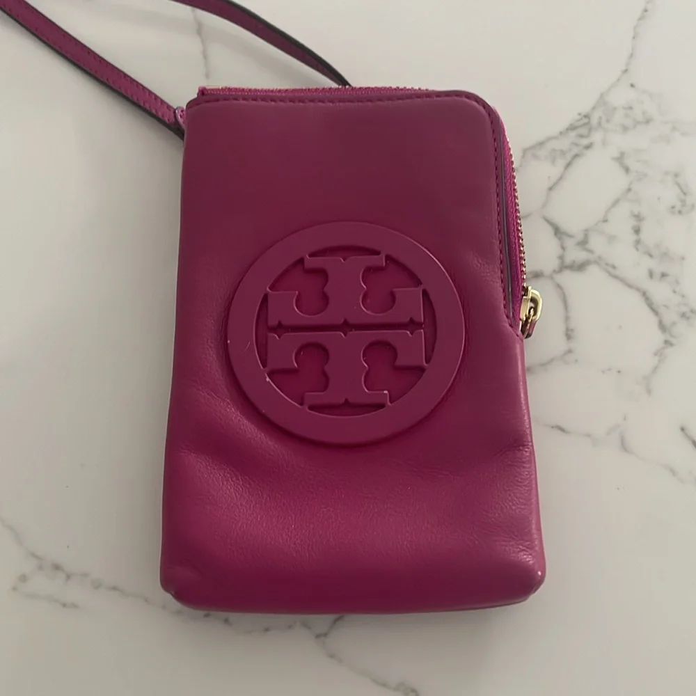 Tory Burch Fuchsia Crossbody Phone Bag